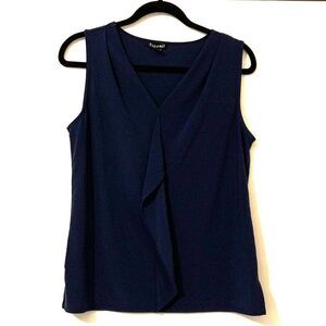 Roz & Ali Sleeveless Top Blue Size Medium